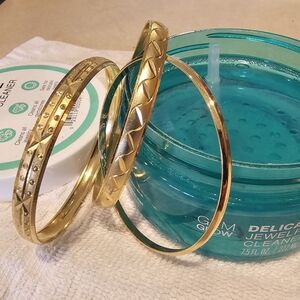 Gold Bangle Bracelets Set